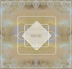 cover menu background, pastel floral pattern