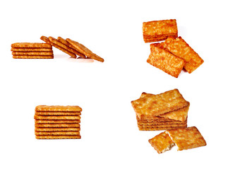 crackers isolated on white background