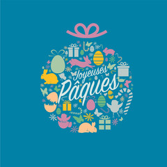 carte pâques et icônes