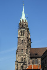 Fototapeta na wymiar St. Lorenz Church in Nuremberg, Germany, 2015