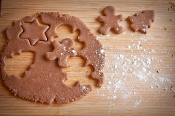 The dough for gingerbread