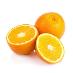 Fototapeta na wymiar Ripe orange isolated on white background