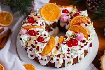 Obraz premium Traditional Christmas Cake