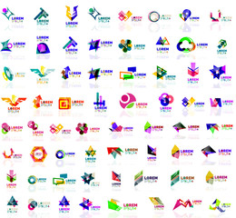 Fototapeta premium Mega zestaw geometrycznych logo abstrakcyjnych