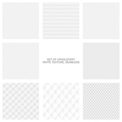 Upholstery texture, seamless vector collection.