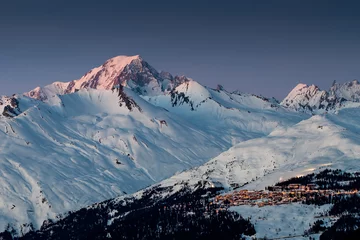 Printed kitchen splashbacks Mont Blanc Mont Blanc at Night