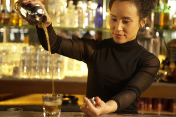 Bartender Pouring Drink