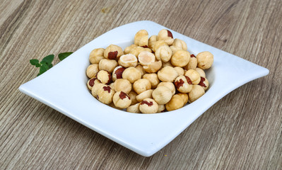 Hazelnuts in the bowl