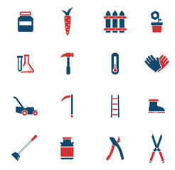 Garden tools simply icons