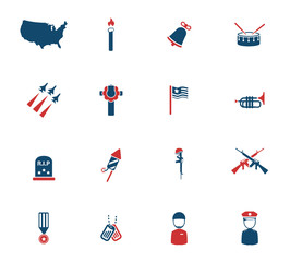 Memorial day simply icons