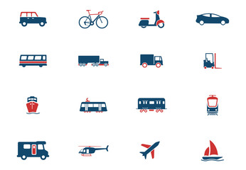 Transportation simply icons