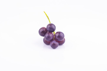 red grape isolated on white