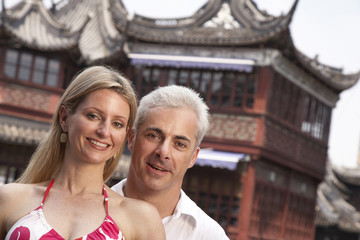 Obraz premium Tourists visit Shanghai