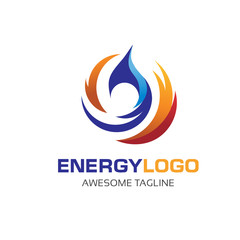 Oil and gas energy concept logo