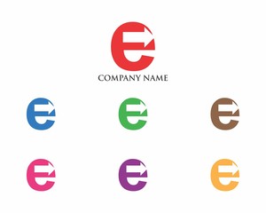 E Letter Arrow Logo