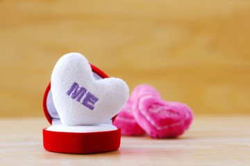 Stock Photo:. Cushion of white heart shape