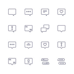 Speech bubbles icons