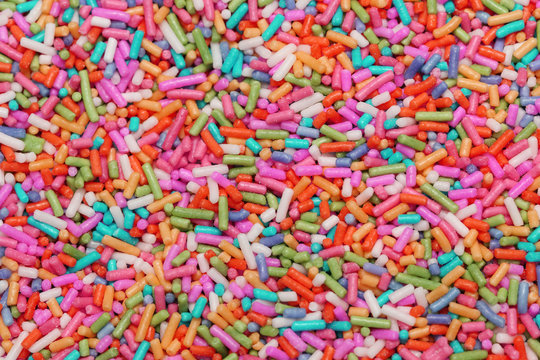 background of colorful candy sprinkles