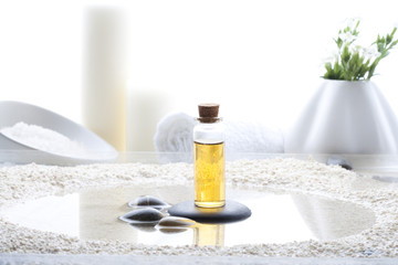 Fototapeta na wymiar Close-up of aromatherapy oil