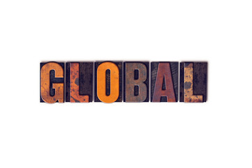 Global Concept Isolated Letterpress Type