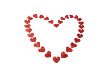 Valentines day red heart decoration
