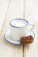 Milk with cookies