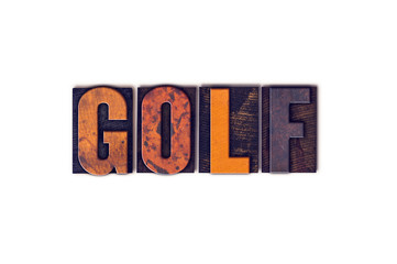 Golf Concept Isolated Letterpress Type