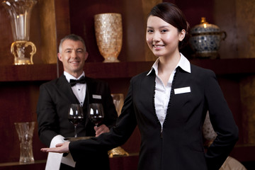 Portrait of professional service staff
