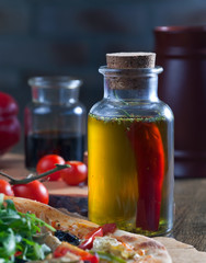 olive oil with red pepper