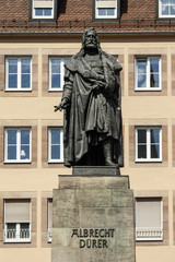 Fototapeta na wymiar Albrecht Duerer monument in Nuremberg, Germany, 2015