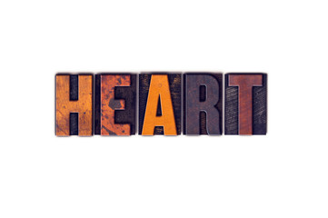 Heart Concept Isolated Letterpress Type