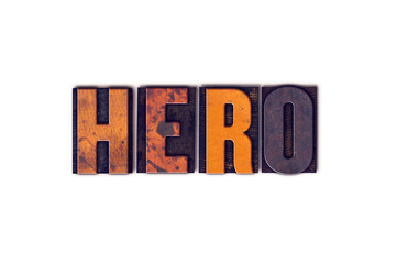 Hero Concept Isolated Letterpress Type