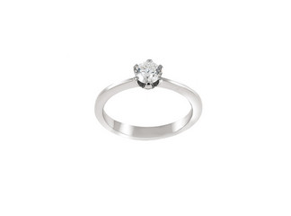 Wedding ring with diamond isolated on white...