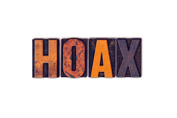 Hoax Concept Isolated Letterpress Type