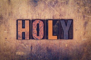 Holy Concept Wooden Letterpress Type