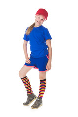 Beautiful girl in a sports cap.