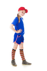 Beautiful girl in a sports cap.