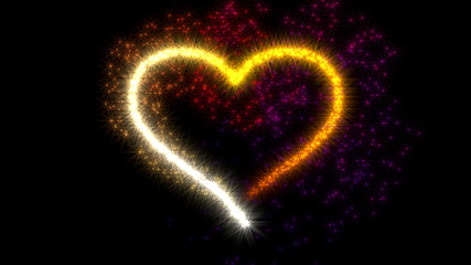 Sparks in shape of heart
