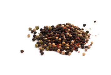 Color pepper mix, on white background