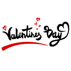 Beautiful greeting card for Valentine's Day. lettering