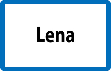 Beliebter weiblicher Vorname Lena auf österreichischer Ortstafel