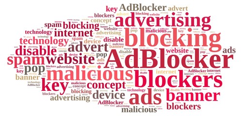 Word cloud on ad blockers.