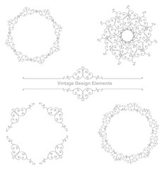Vintage vector design elements