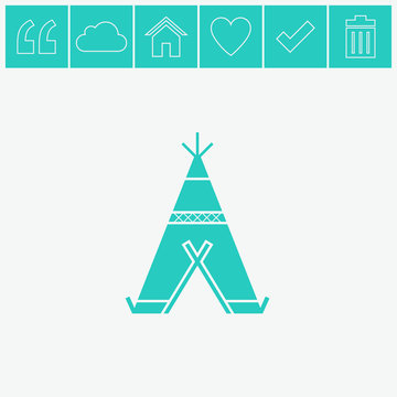 Wigwam vector icon.
