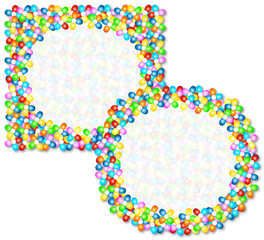 Frame of colorful balloons