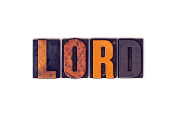 Lord Concept Isolated Letterpress Type
