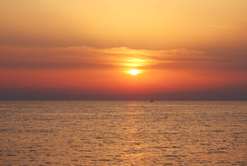 Obraz premium Toskanischer Sonnenuntergang