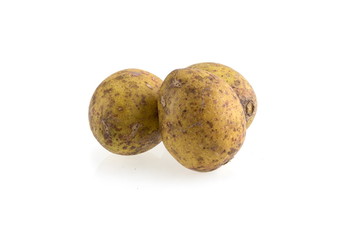 Fototapeta premium Hog Plum ( Spondias pinnata Kurz) on white background.