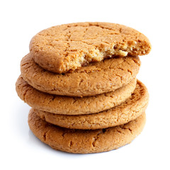 Stack of ginger biscuits. - obrazy, fototapety, plakaty