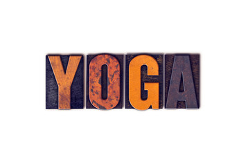 Yoga Concept Isolated Letterpress Type